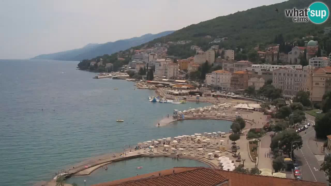 Opatija webcam – Panorama from the Hotel Milenij