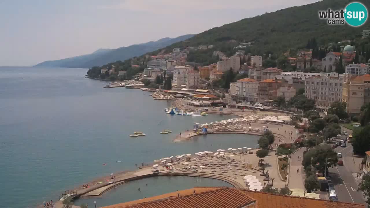 Opatija webcam – Panorama from the Hotel Milenij