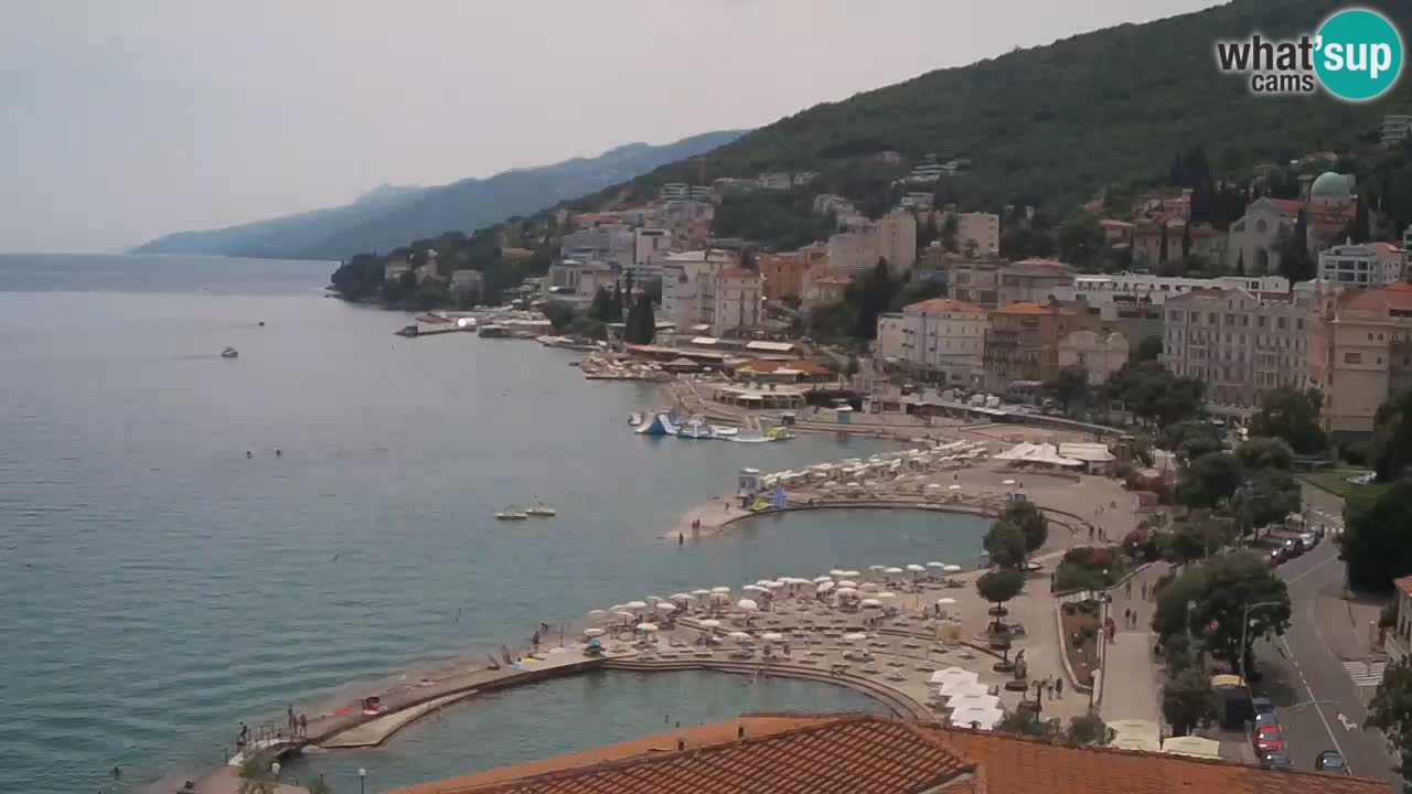 Opatija webcam – Panorama from the Hotel Milenij