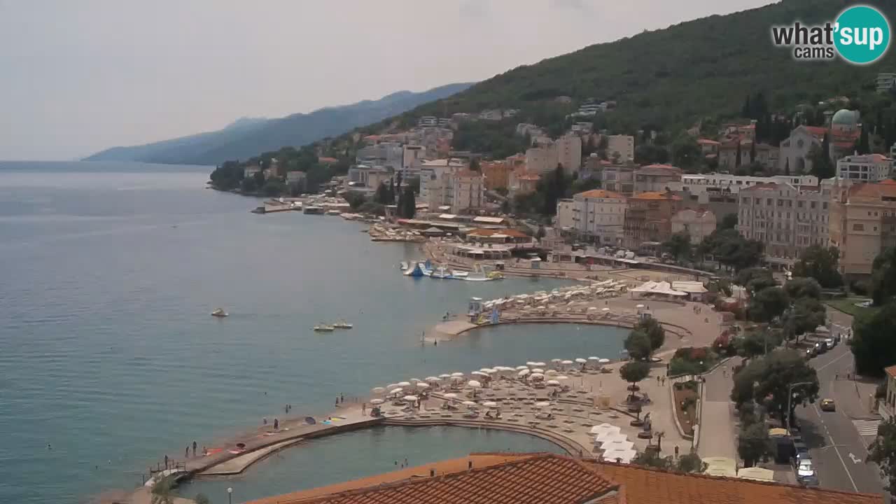 Opatija webcam – Panorama from the Hotel Milenij