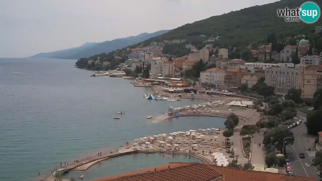 Opatija webcam – Panorama from the Hotel Milenij