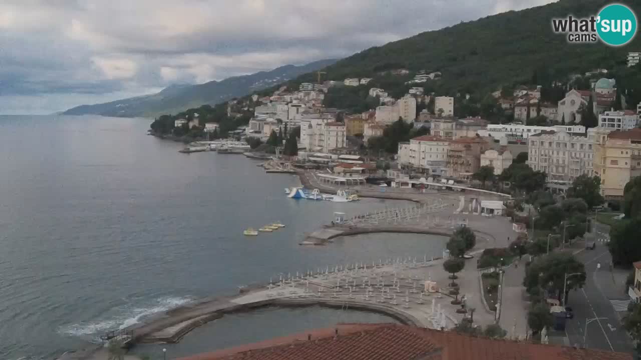 Opatija webcam – Panorama from the Hotel Milenij