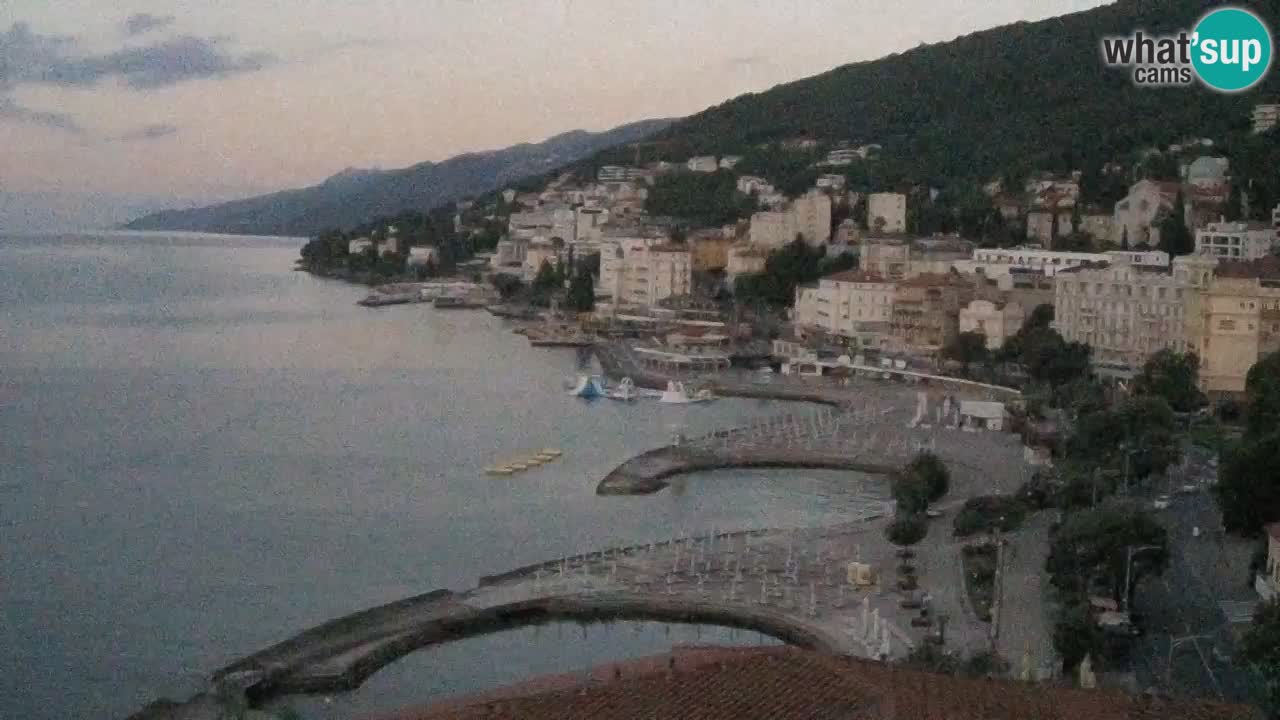 Opatija webcam – Panorama from the Hotel Milenij