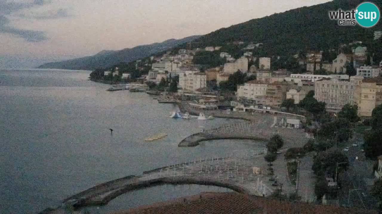 Opatija webcam – Panorama from the Hotel Milenij