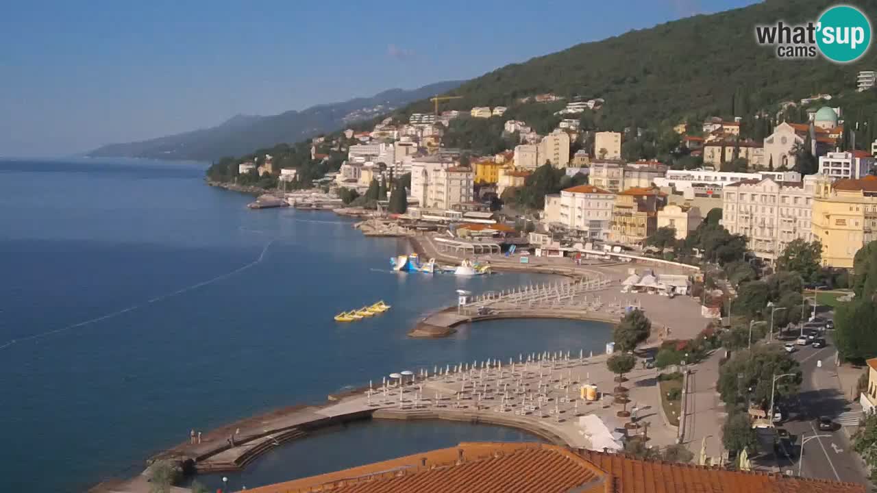 Opatija webcam – Panorama from the Hotel Milenij