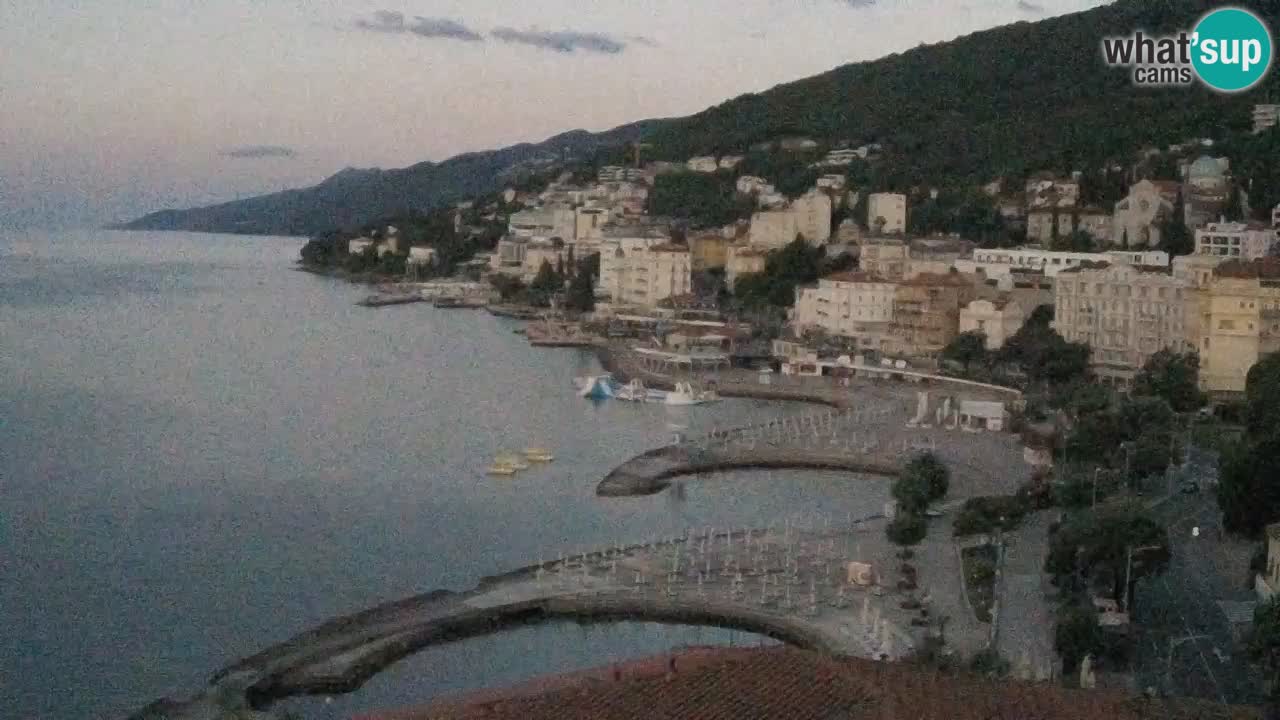Opatija webcam – Panorama from the Hotel Milenij