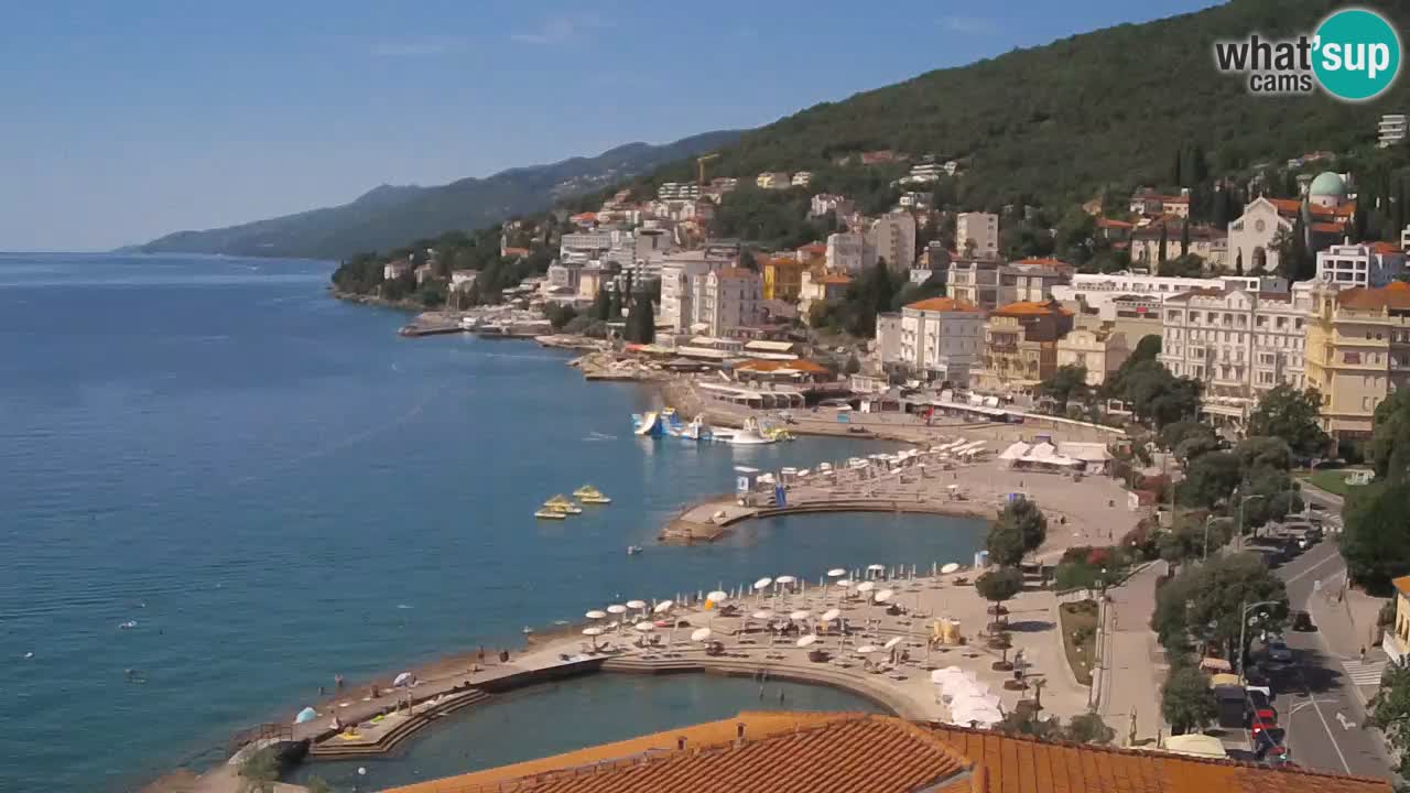 Opatija webcam – Panorama from the Hotel Milenij