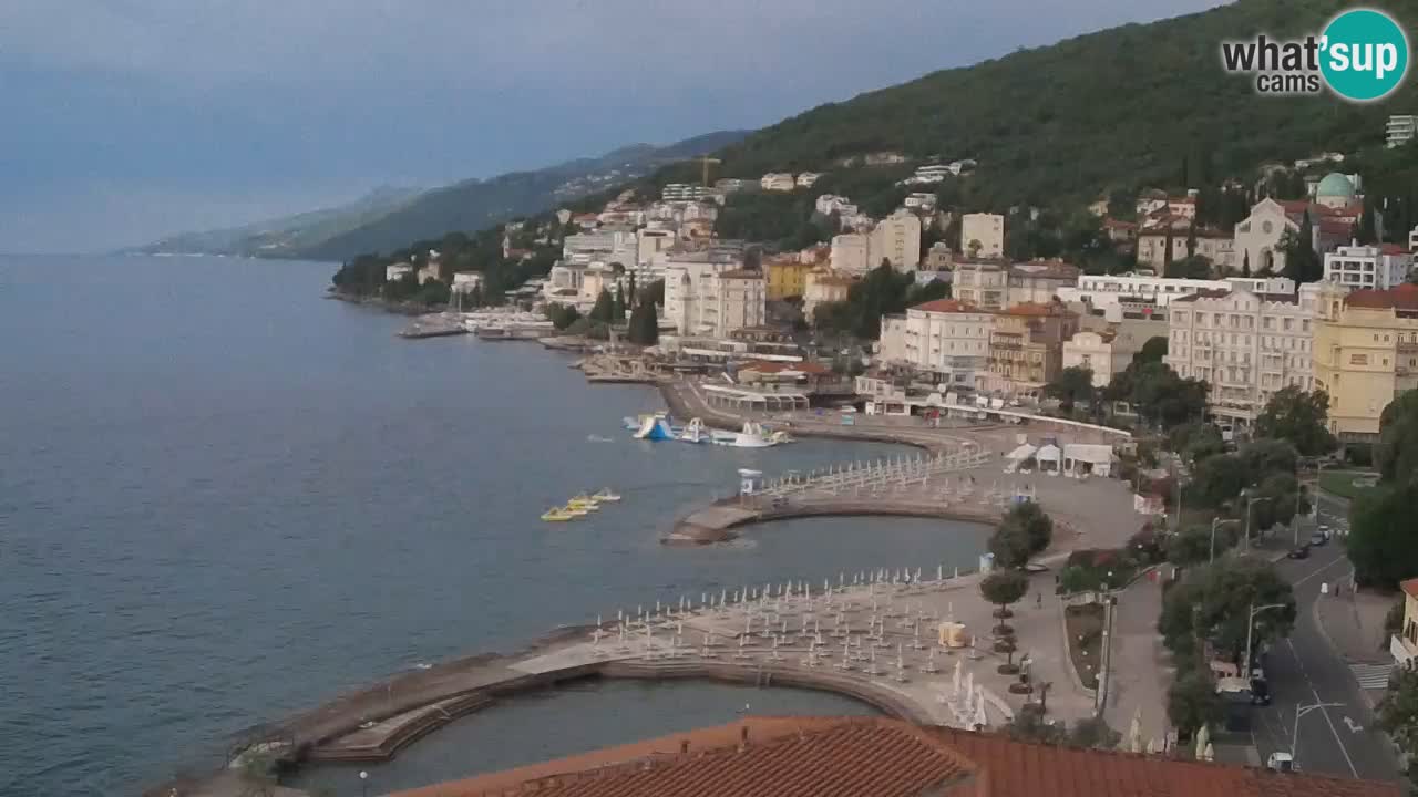 Opatija webcam – Panorama from the Hotel Milenij