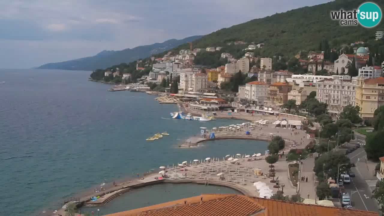 Opatija webcam – Panorama from the Hotel Milenij