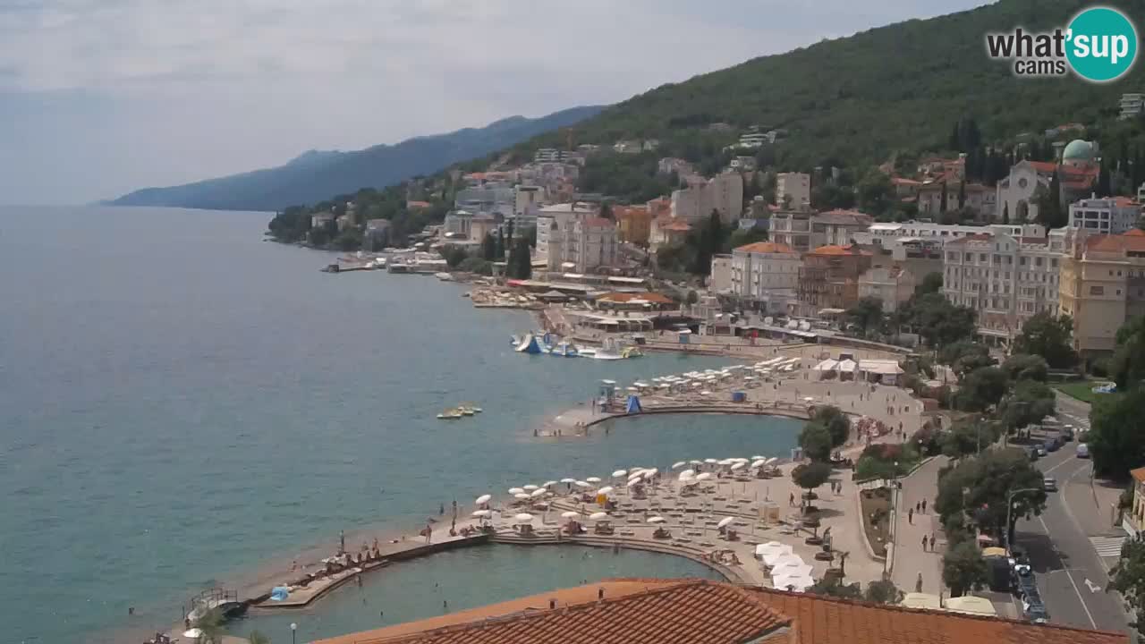 Opatija webcam – Panorama from the Hotel Milenij