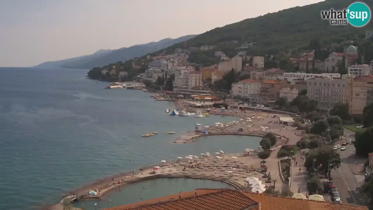 Opatija webcam – Panorama from the Hotel Milenij