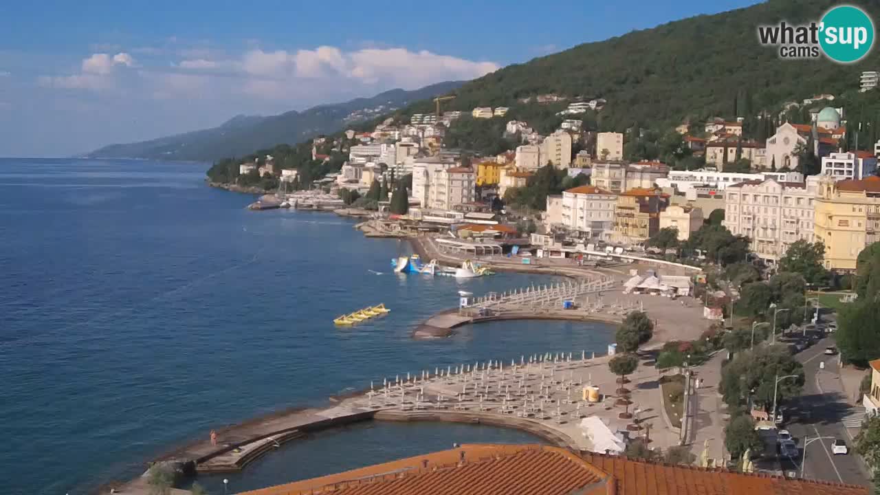 Opatija webcam – Panorama from the Hotel Milenij