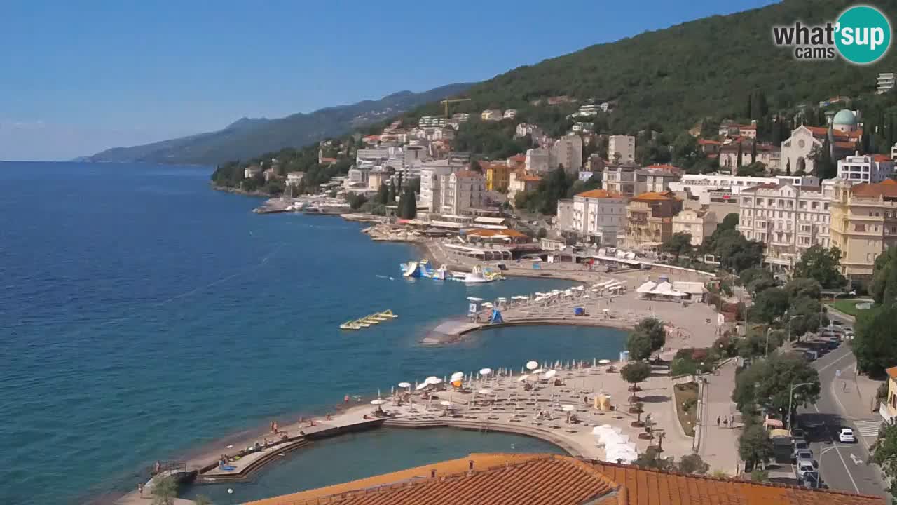 Opatija webcam – Panorama from the Hotel Milenij
