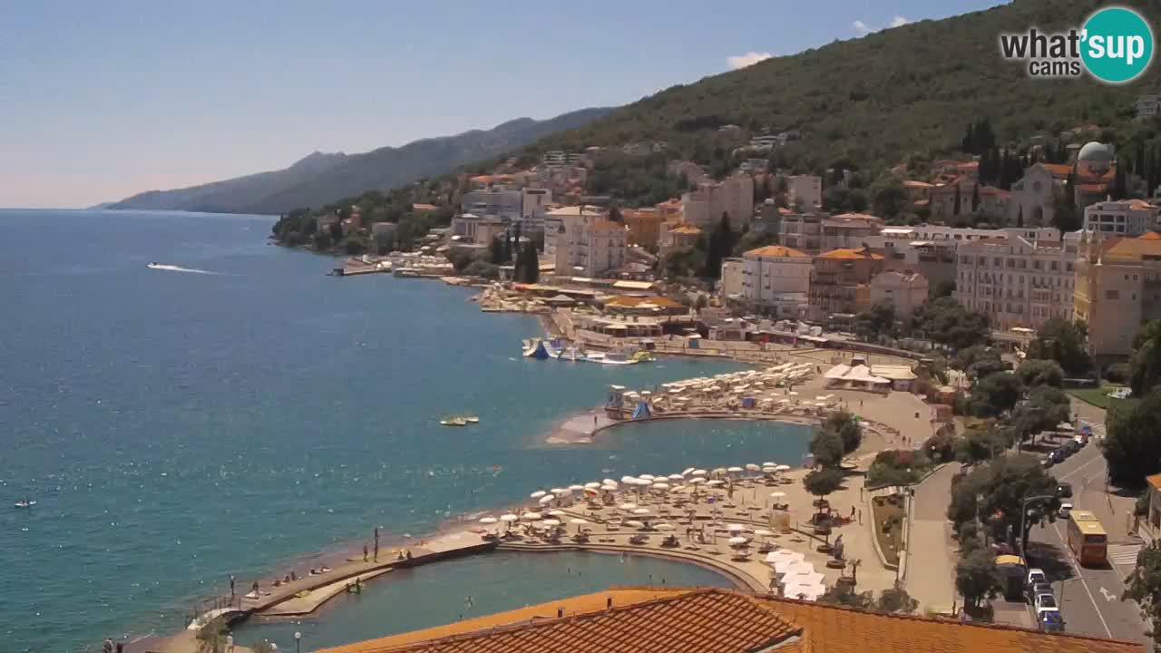 Opatija webcam – Panorama from the Hotel Milenij