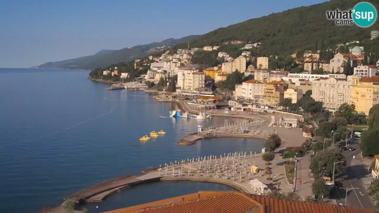 Opatija webcam – Panorama from the Hotel Milenij