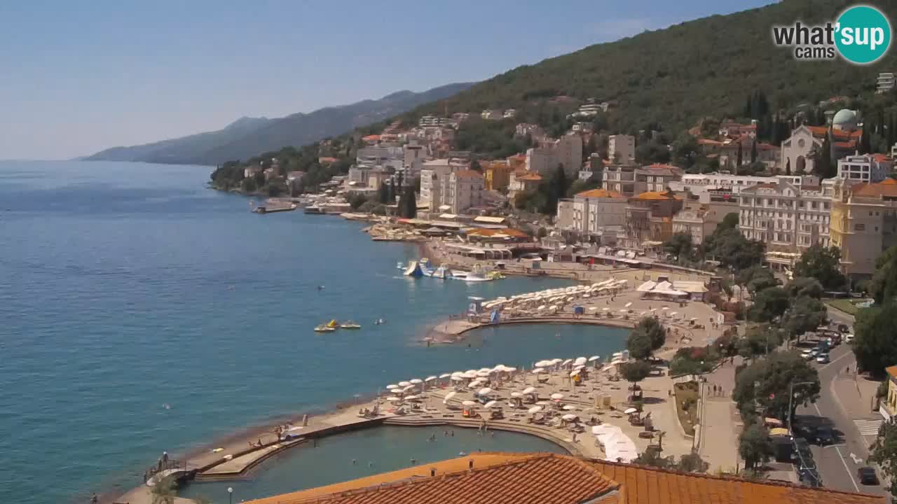 Opatija webcam – Panorama from the Hotel Milenij