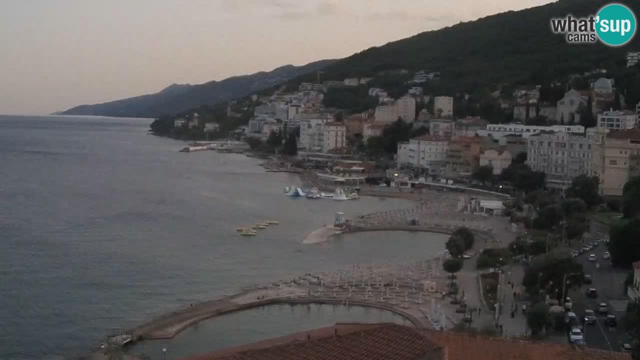 Opatija webcam – Panorama from the Hotel Milenij