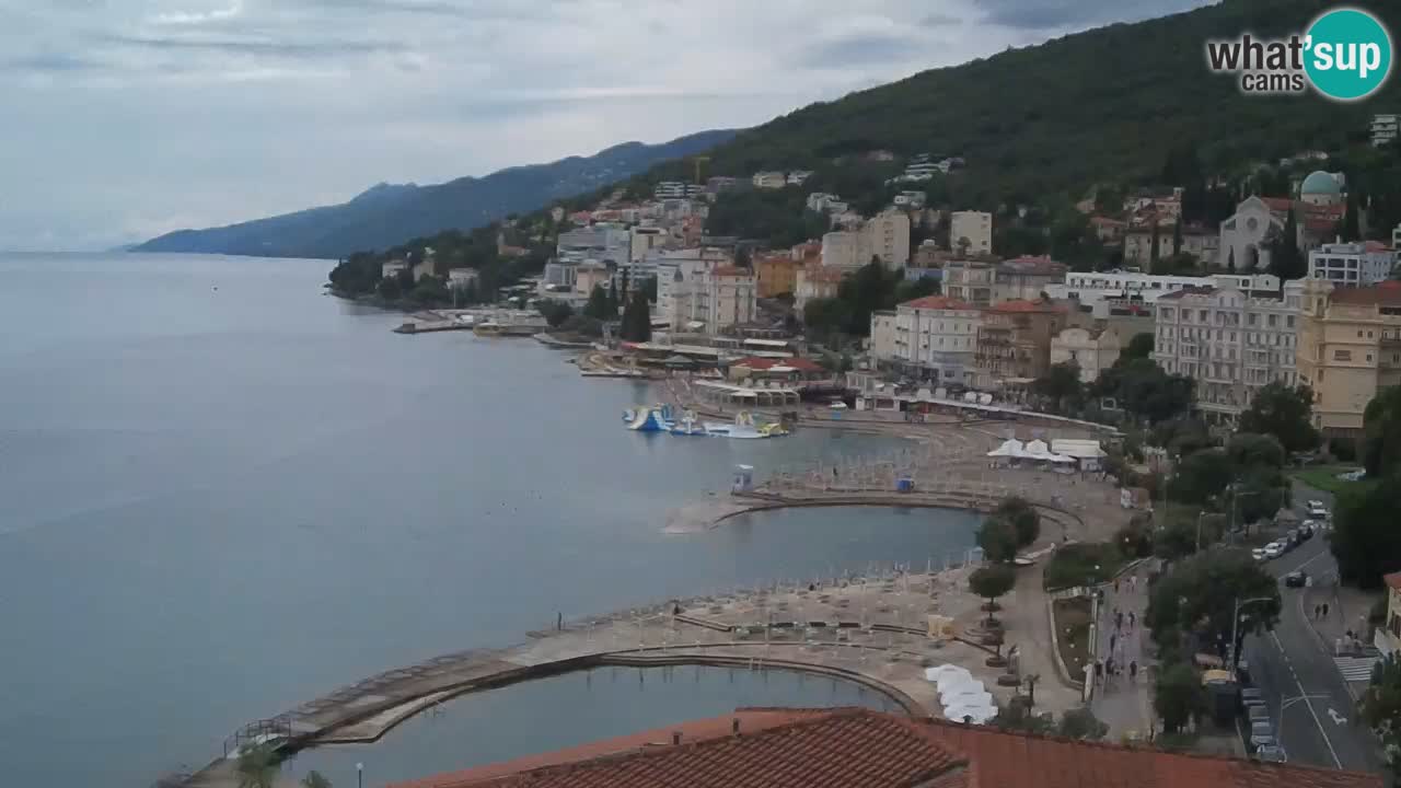 Opatija webcam – Panorama from the Hotel Milenij