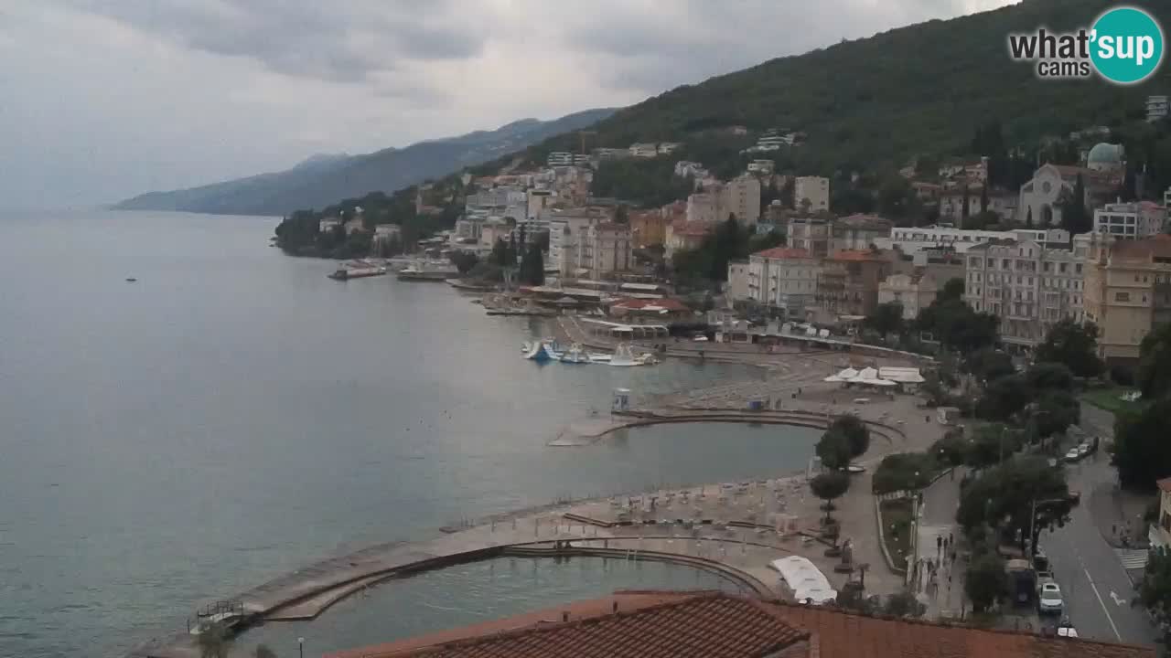 Opatija webcam – Panorama from the Hotel Milenij