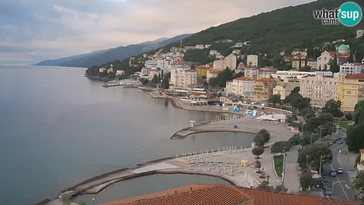 Opatija webcam – Panorama from the Hotel Milenij