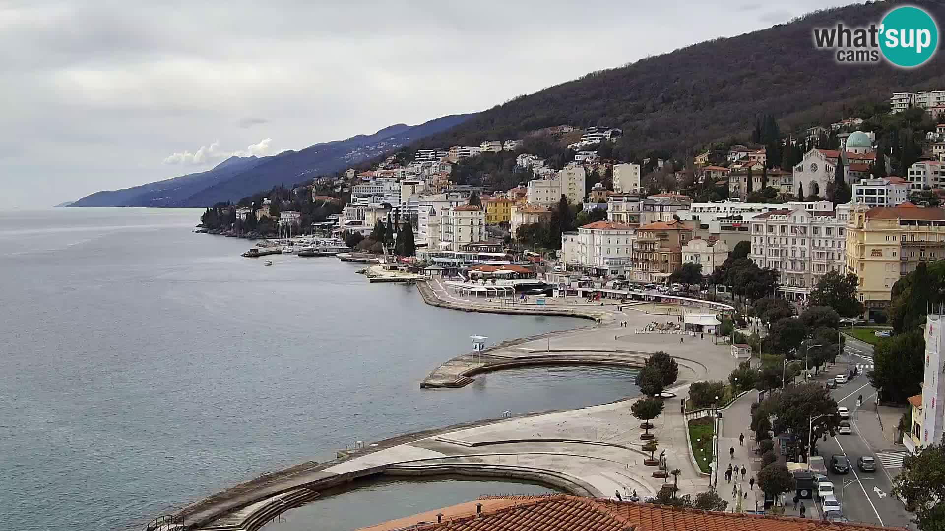 Opatija webcam – Panorama from the Hotel Milenij