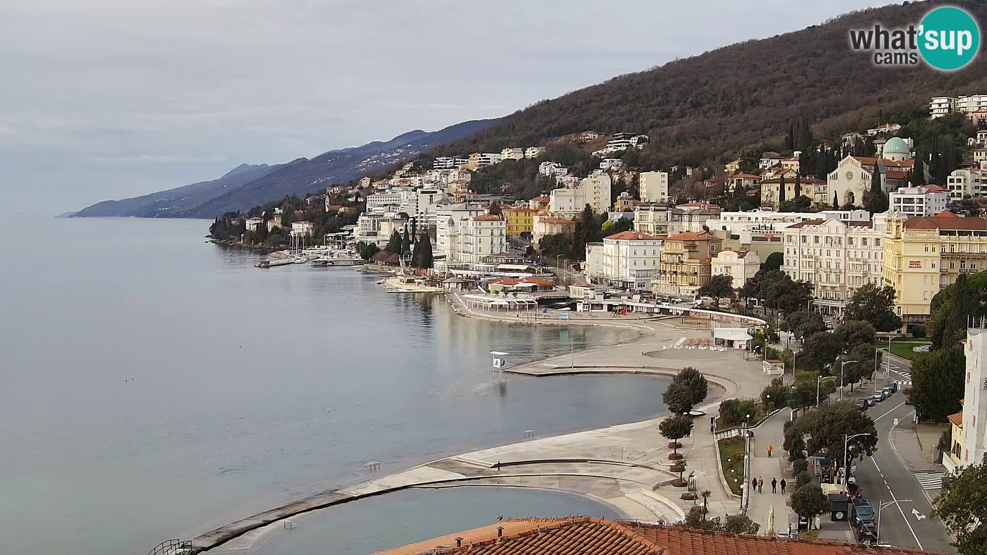 Opatija webcam – Panorama from the Hotel Milenij