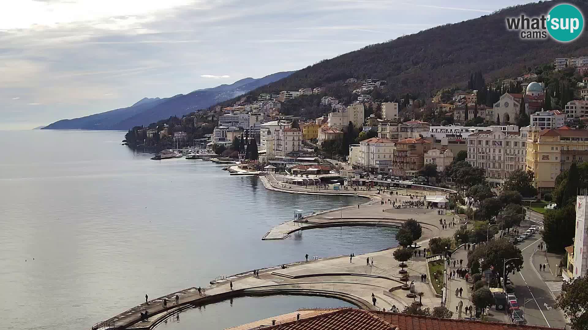 Opatija webcam – Panorama from the Hotel Milenij