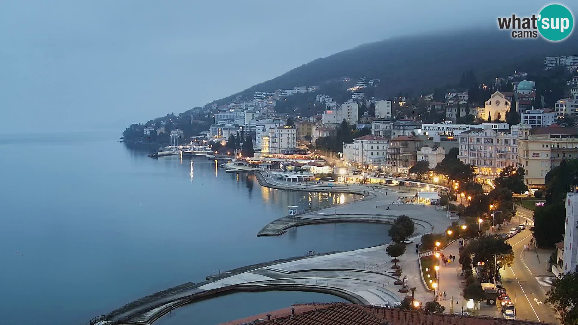 Opatija webcam – Panorama from the Hotel Milenij