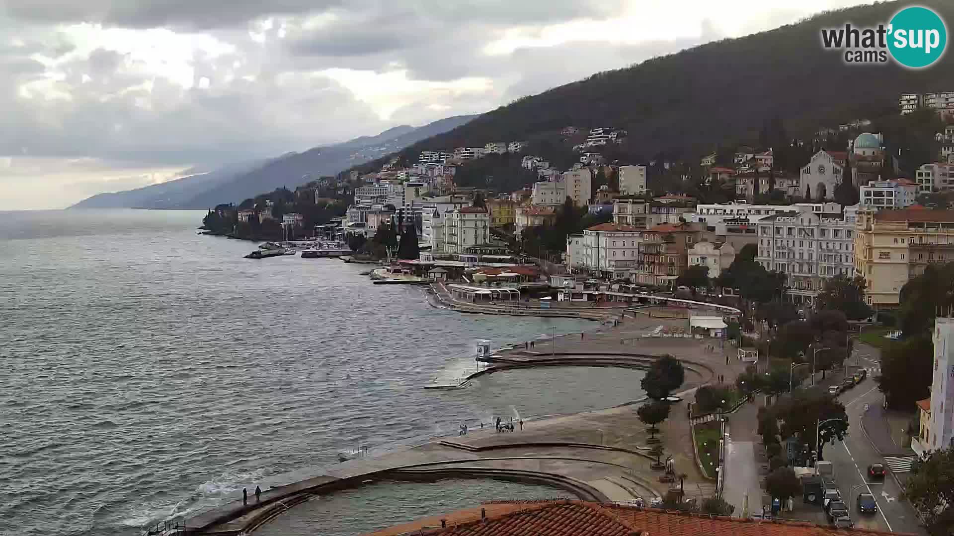 Opatija webcam – Panorama from the Hotel Milenij