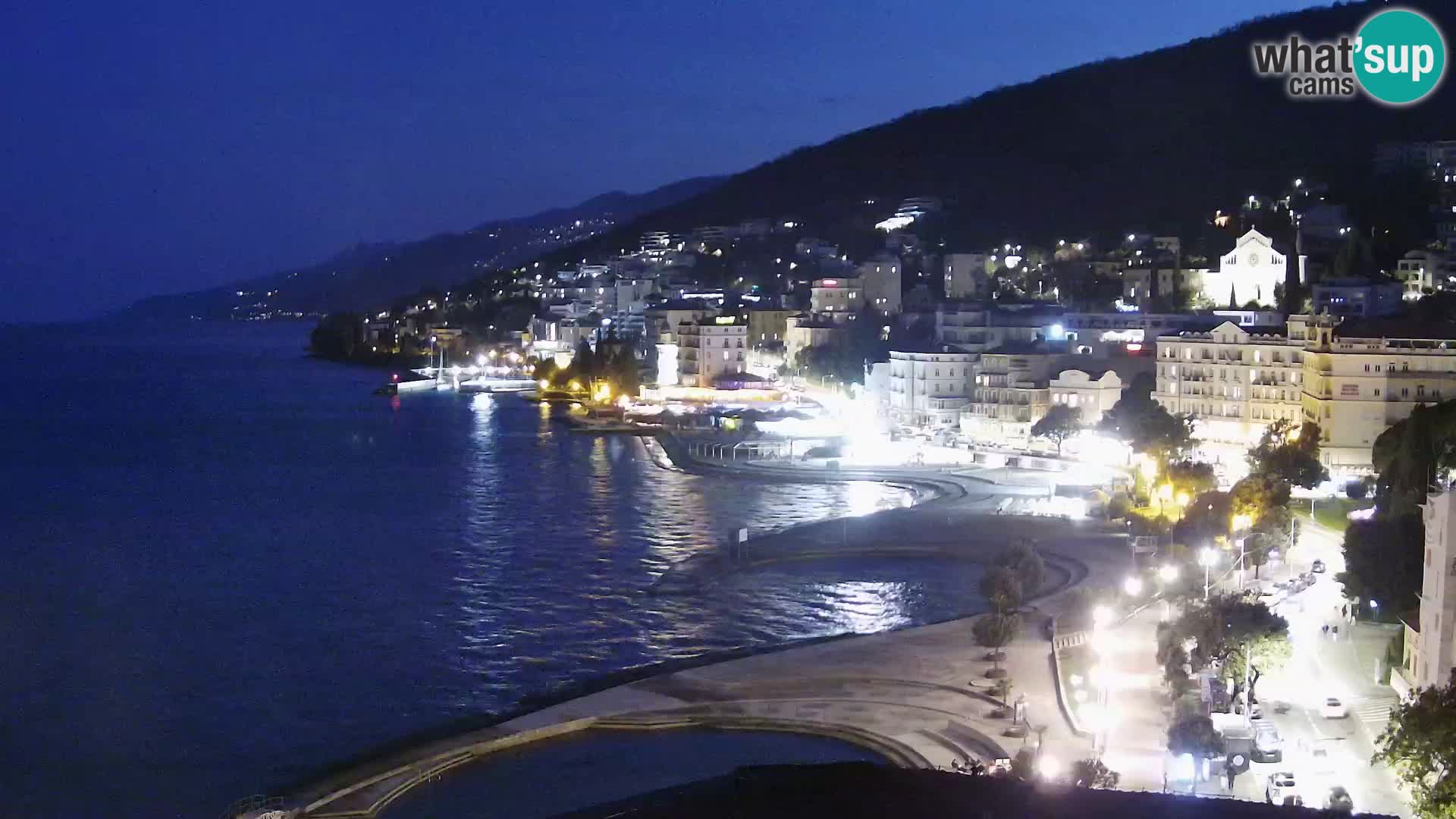 Opatija webcam – Panorama from the Hotel Milenij