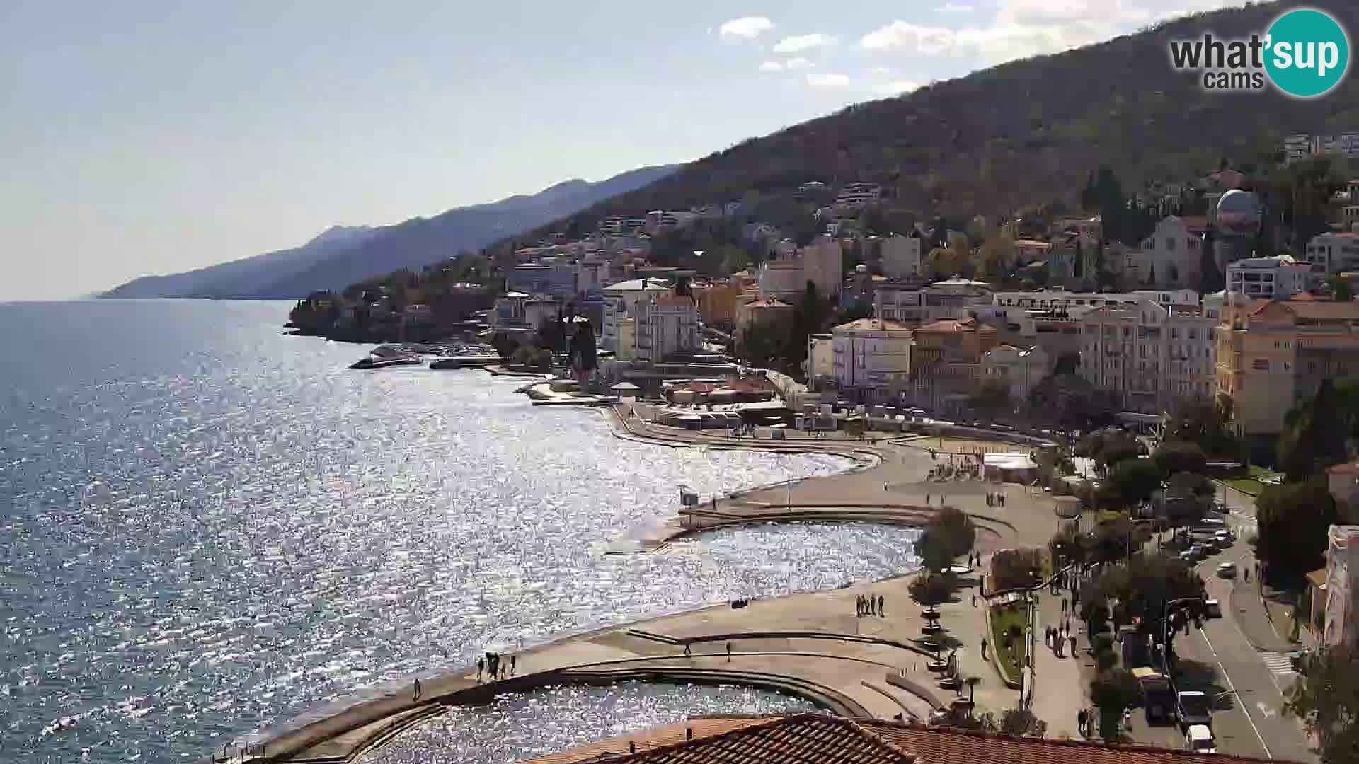 Opatija webcam – Panorama from the Hotel Milenij