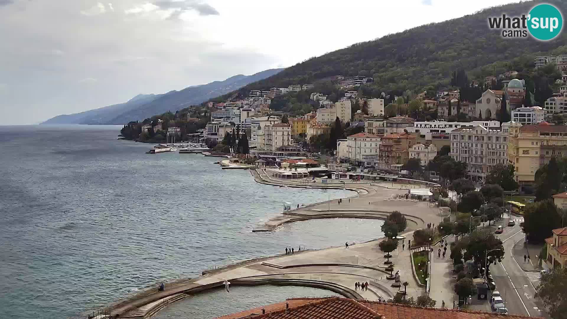 Opatija webcam – Panorama from the Hotel Milenij