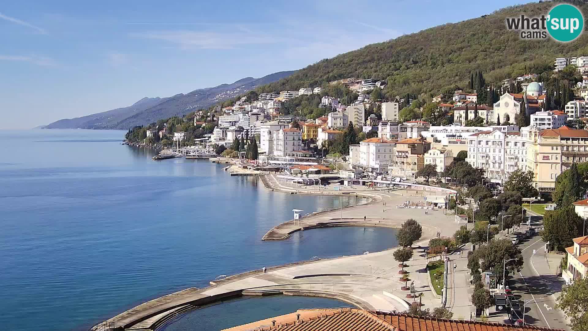 Opatija webcam – Panorama from the Hotel Milenij