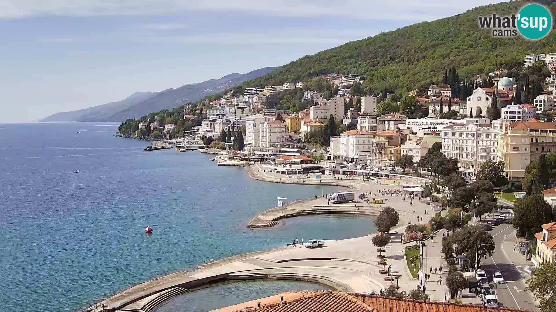Opatija webcam – Panorama from the Hotel Milenij