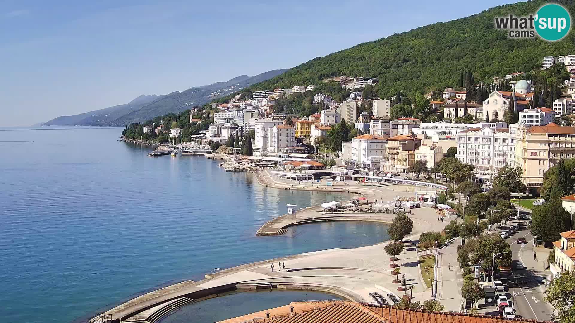Opatija webcam – Panorama from the Hotel Milenij