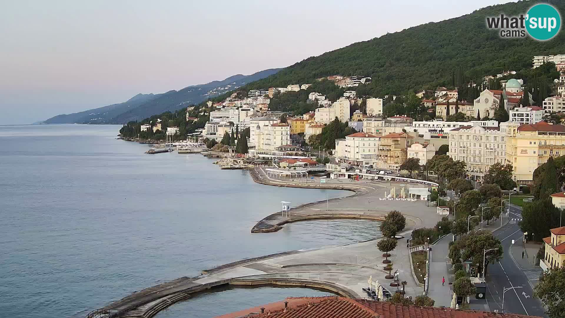Opatija webcam – Panorama from the Hotel Milenij