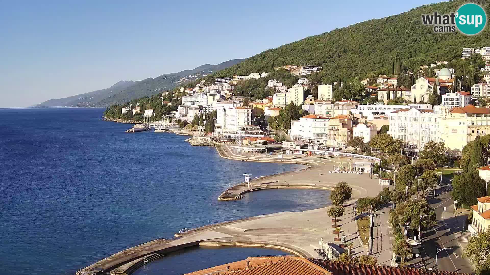 Opatija webcam – Panorama from the Hotel Milenij