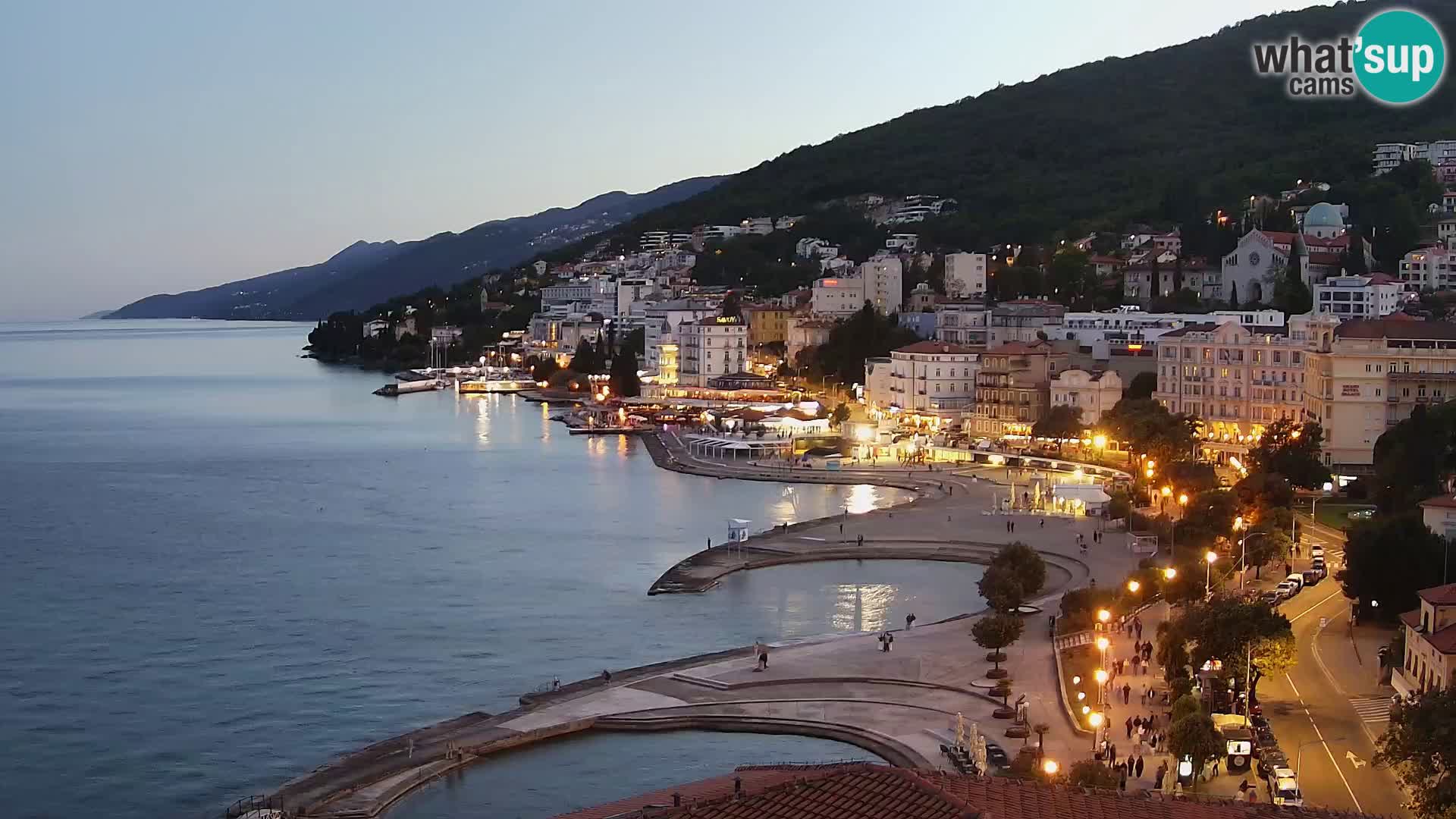 Opatija webcam – Panorama from the Hotel Milenij
