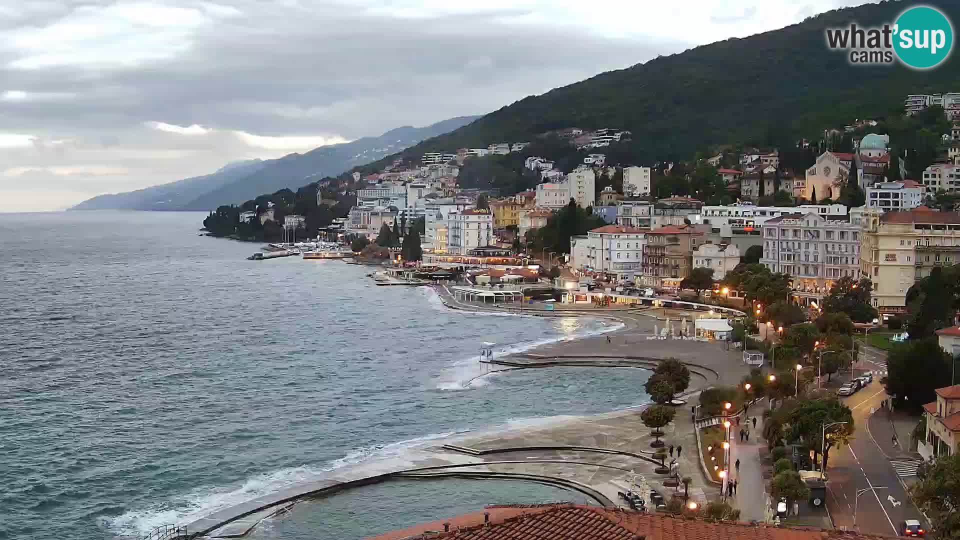 Opatija webcam – Panorama from the Hotel Milenij