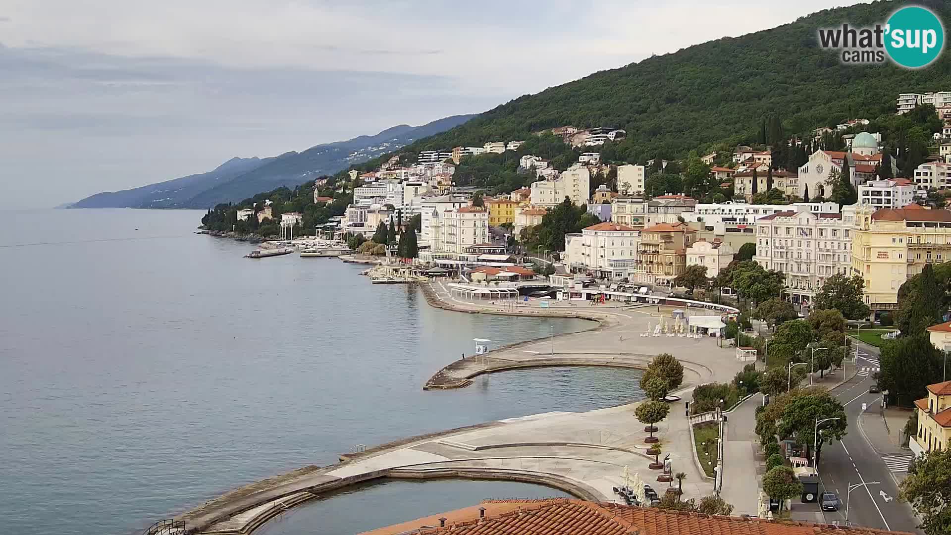 Opatija webcam – Panorama from the Hotel Milenij