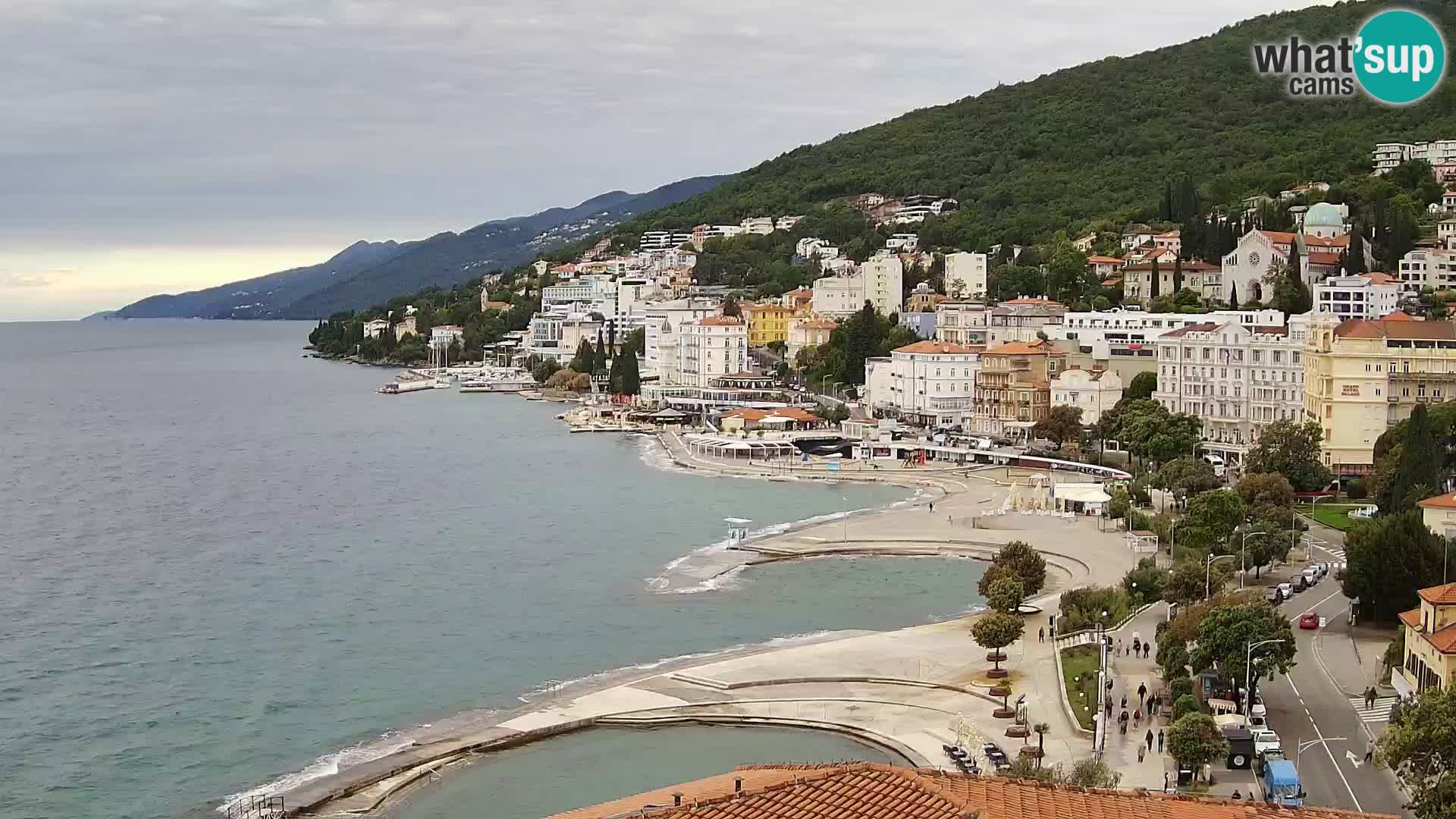 Opatija webcam – Panorama from the Hotel Milenij