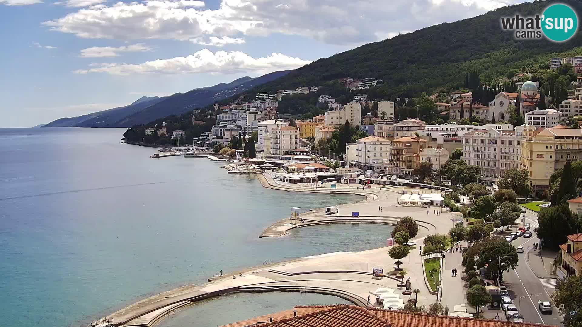 Opatija webcam – Panorama from the Hotel Milenij