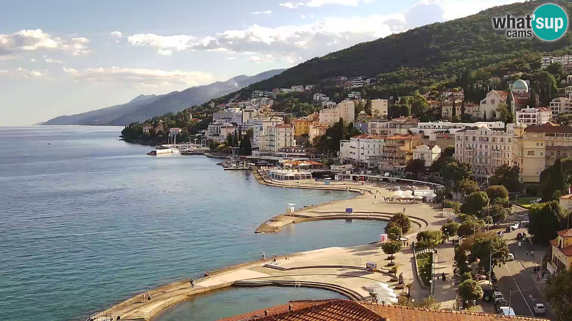 Opatija webcam – Panorama from the Hotel Milenij