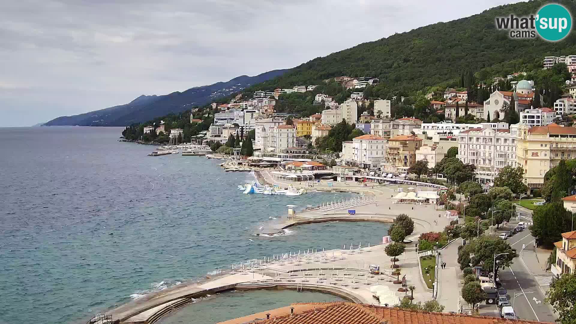 Opatija webcam – Panorama from the Hotel Milenij