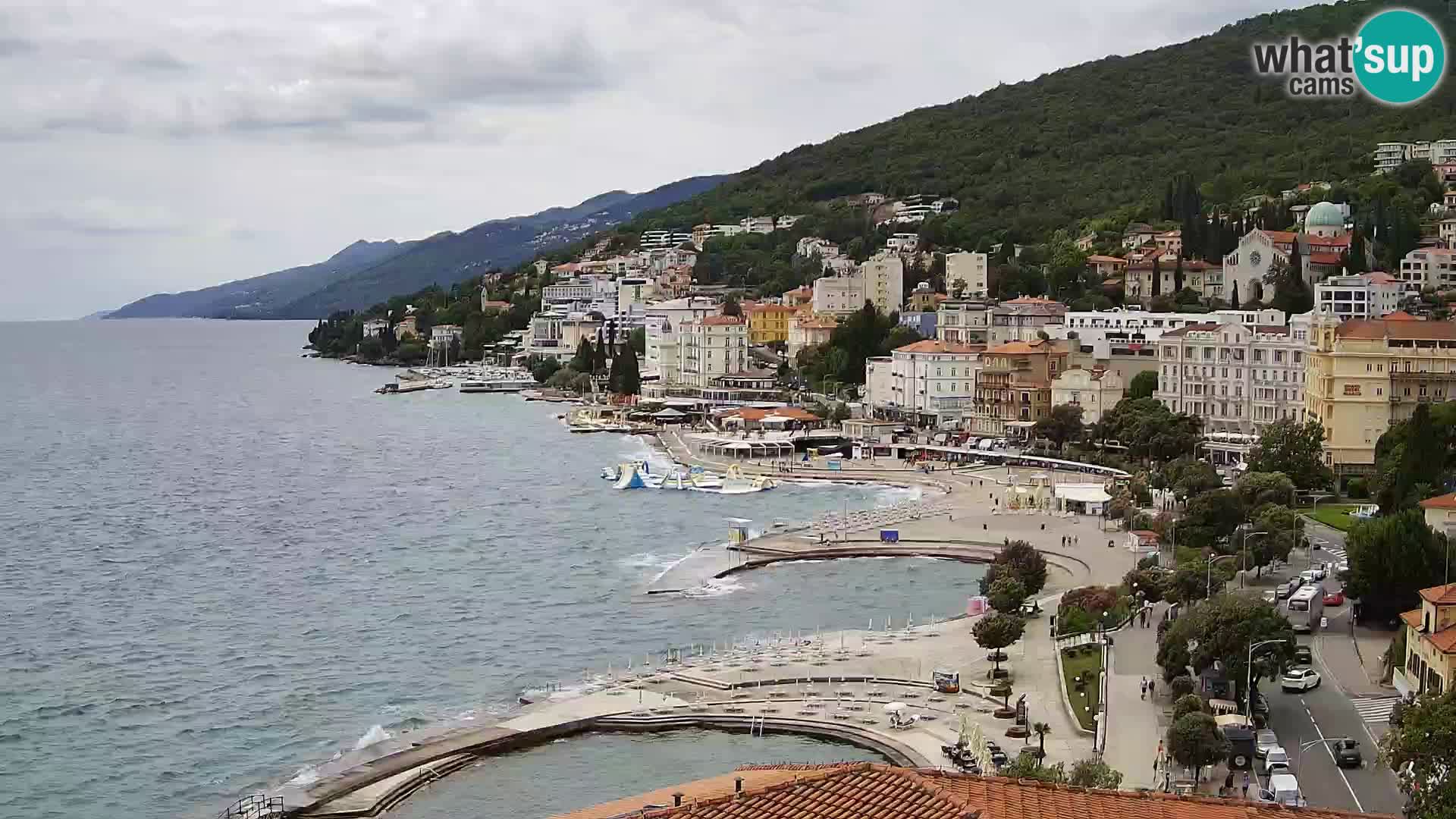 Opatija webcam – Panorama from the Hotel Milenij