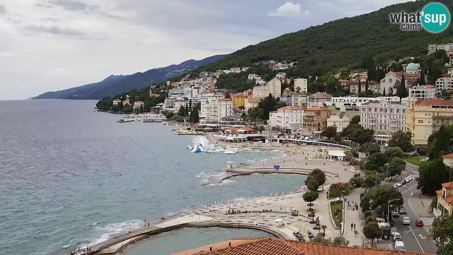 Opatija webcam – Panorama from the Hotel Milenij