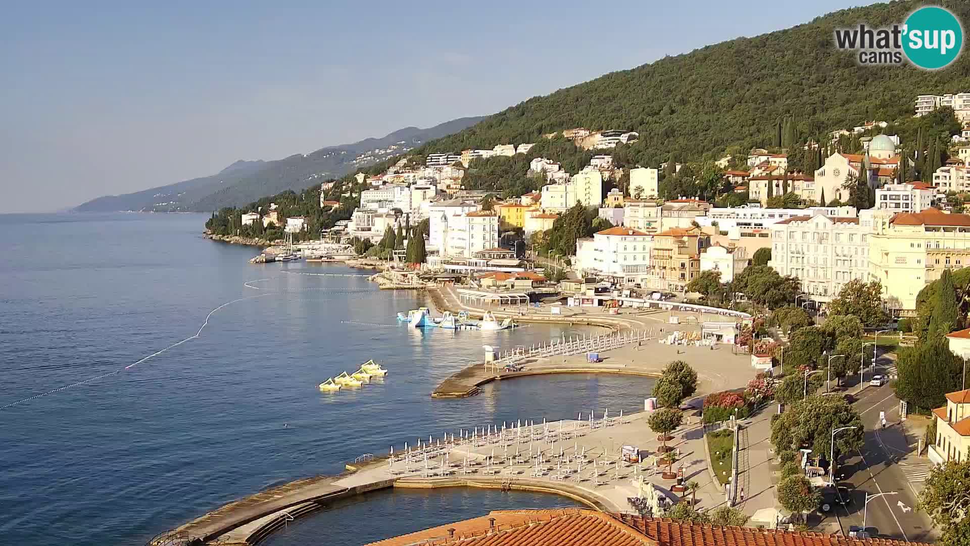 Webcam panorámica de Opatija – Vista en directo desde Hotel Milenij