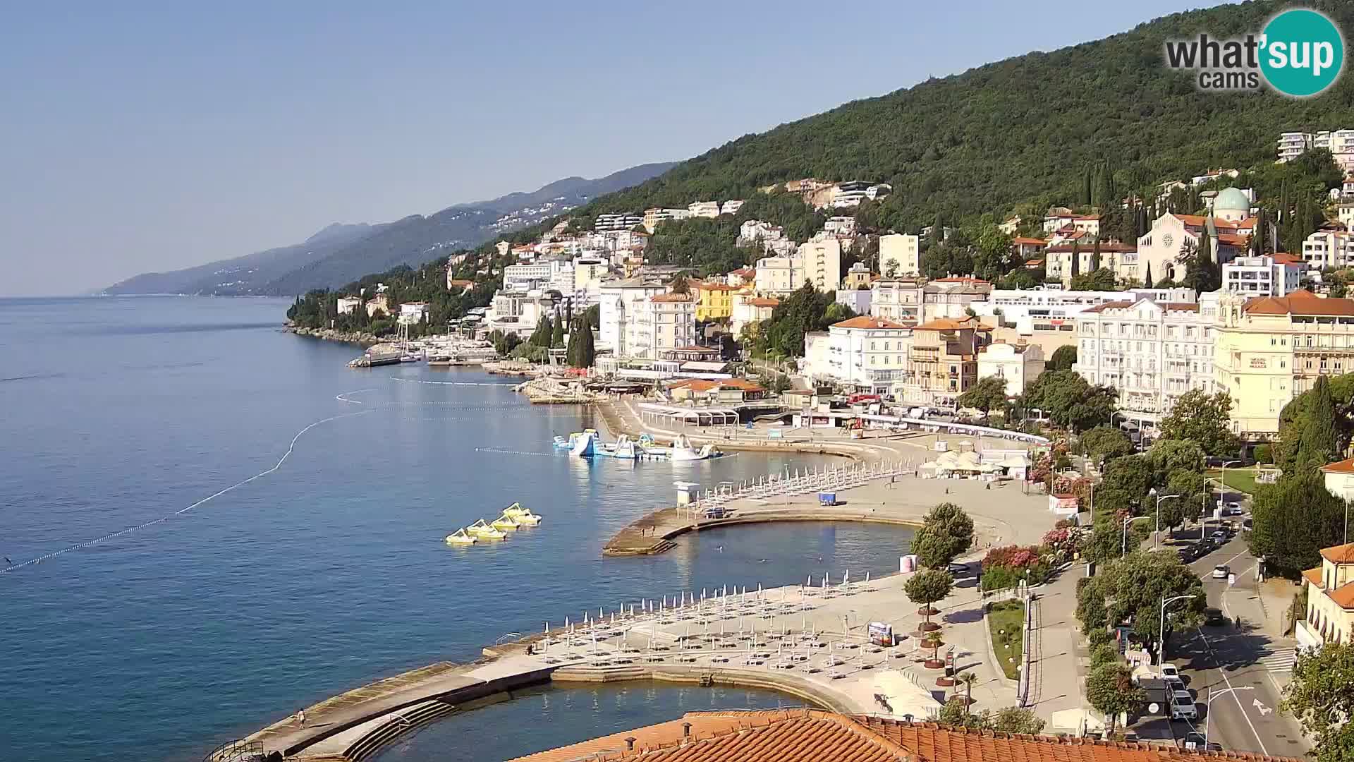 Webcam panorámica de Opatija – Vista en directo desde Hotel Milenij