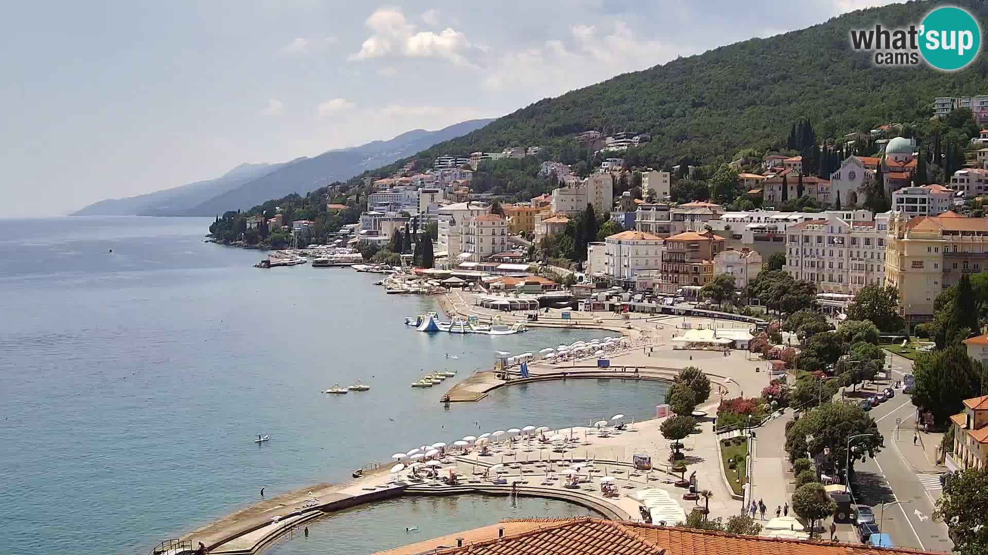 Web kamera Opatija Panorama – Pogled uživo iz Hotela Milenij