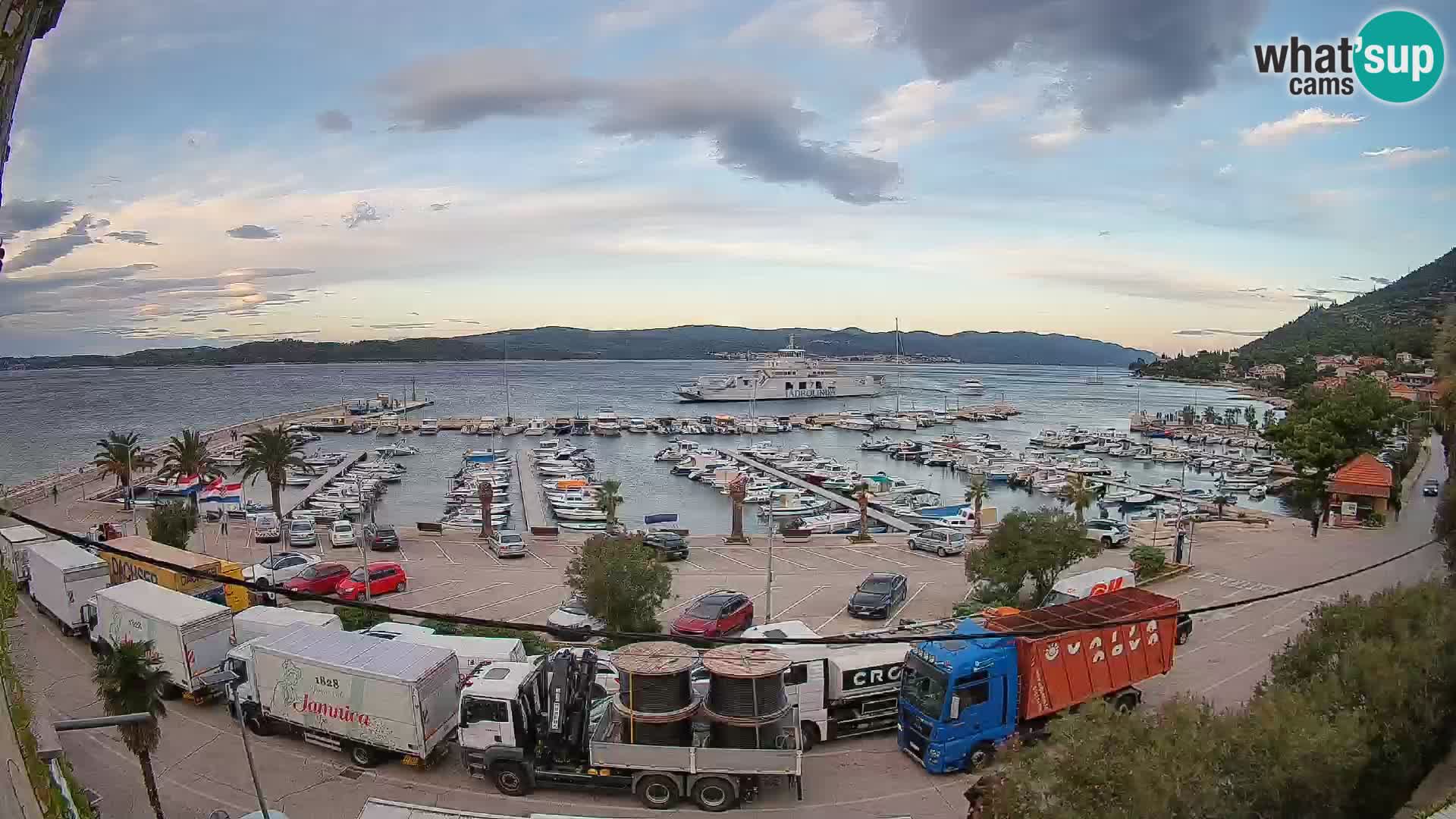 Webcam Orebić Riva – Ferry vers Korčula en direct